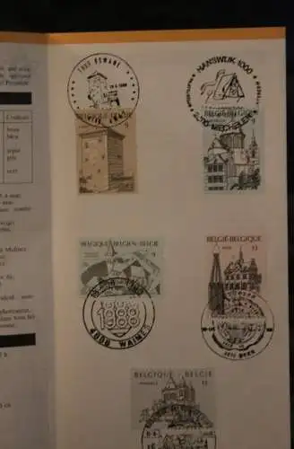 Belgien 1988; Ankündigungsblatt mit Schwarzdruck und Marke, ESST: Tourismus, Franz.  Ausg.