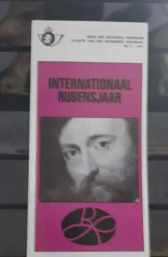 Belgien 1977; Ankündigungsblatt mit Schwarzdruck und Marke, ESST: Rubensjahr, Fläm.  Ausg.