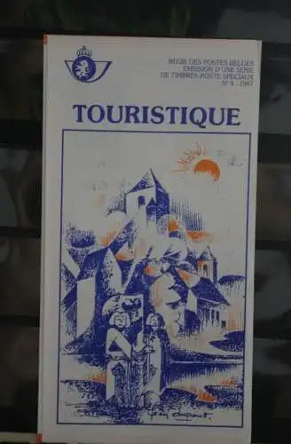 Belgien 1987; Ankündigungsblatt mit Marke, ESST: Tourismus, Franz. Ausg.