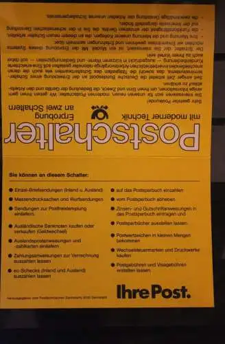 Deutschland, ATM auf POST-Infoblatt des PTZ; Messe Essen 1984