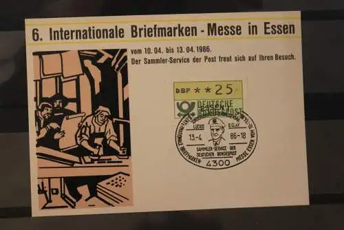 Deutschland; Briefmarken-Messe Essen 1986: SST 13.4.1986; ATM auf Maximumkarte