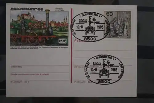 Deutschland  1985; FERPHILEX '85; PSo10; Sonderstempel Nürnberg; Satz von 4 GS