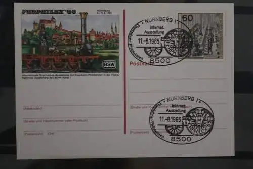 Deutschland  1985; FERPHILEX '85; PSo10; Sonderstempel Nürnberg; Satz von 4 GS