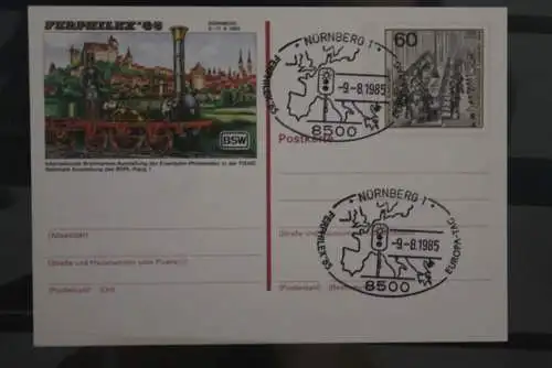 Deutschland  1985; FERPHILEX '85; PSo10; Sonderstempel Nürnberg; Satz von 4 GS