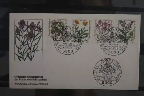 Deutschland  1983 Offizieller FDC Für die Wohlfahrt; Blumen