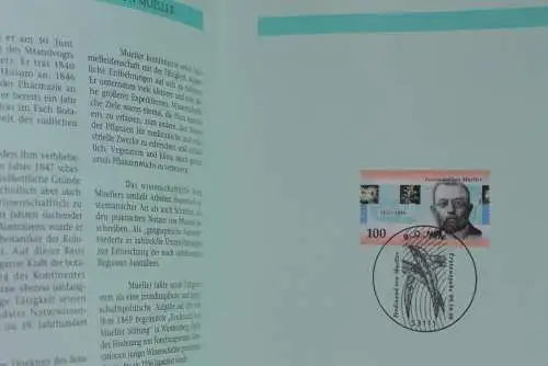 Deutschland 1996; Jahressammlung-ETB der Deutsche POST: Ferdinand von Mueller, D-AUS; MiNr. 1889, bitte lesen