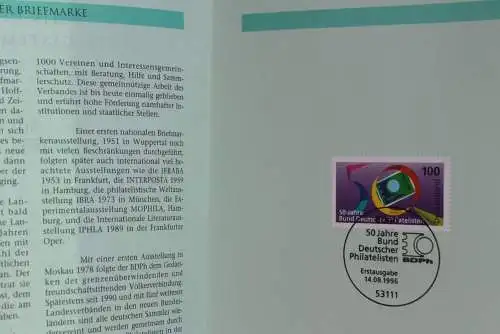 Deutschland 1996; Jahressammlung-ETB der Deutsche POST: Tag der Briefmarke,  MiNr. 1878, bitte lesen