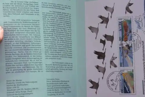 Deutschland 1996; Jahressammlung-ETB der Deutsche POST: Nationalpark Bodden, Vögel,  MiNr. Block 36, bitte lesen