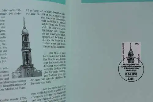 Deutschland 1996; Jahressammlung-ETB der Deutsche POST: Sehenswürdigkeiten St. Michaeliskirche,  MiNr. 1860, bitte lesen