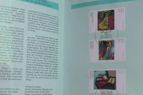 Deutschland 1996; Jahressammlung-ETB der Deutsche POST: Deutsche Malerei (V),  MiNr. 1843-45, bitte lesen