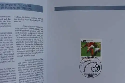 Deutschland 1998; Jahressammlung-ETB der Deutsche POST: 1. FC Kaiserslautern;  MiNr. 2010, bitte lesen