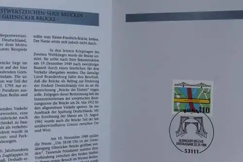 Deutschland 1998; Jahressammlung-ETB der Deutsche POST: Brücken (II):Glienicker Brücke,  MiNr. 1967, bitte lesen