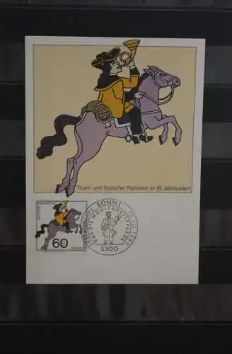 Deutschland; "Thurn-und Taxisscher Postreiter im 18. Jahrhundert": Ersttags-Sonderstempel Bonn