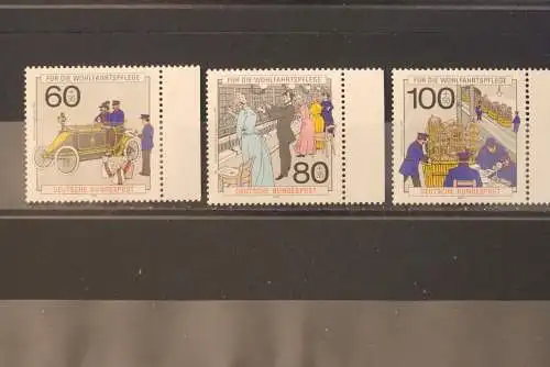 Deutschland, 1990: Für die Wohlfahrtspflege: Geschichte der Post, MiNr.  1474-76, MNH