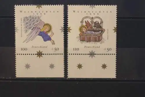 Deutschland, Weihnachten 1999, MiNr. 2084-85, MNH