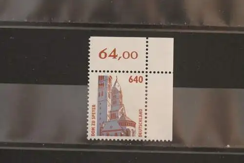 Deutschland 1995, Freimarken: Sehenswürdigkeiten 640, Dom zu Speyer; MiNr. 1811 A, Eckrand, oben, rechts, MNH