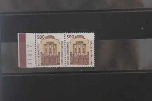 Deutschland 1993, Freimarken: Sehenswürdigkeiten 500, Staatstheater Cottbus,  MiNr. 1679 A, waagerechtes Paar, MNH