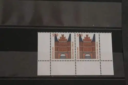 Deutschland 1997, Freimarken: Sehenswürdigkeiten 510, Holstentor Lübeck; MiNr. 1938 A, waagerechtes Paar, MNH