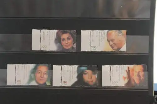 Deutschland  2000: Für die Wohlfahrtspflege: Filmschauspieler; MiNr. 2143-47, MNH