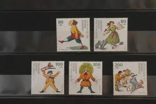 Deutschland  1994: Für die Jugend: Stuwwelpeter; MiNr. 1726-30, MNH