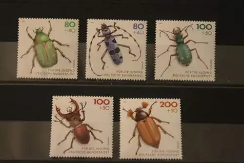 Deutschland 1993, Für die Jugend: Käfer; MiNr. 1666-70, MNH