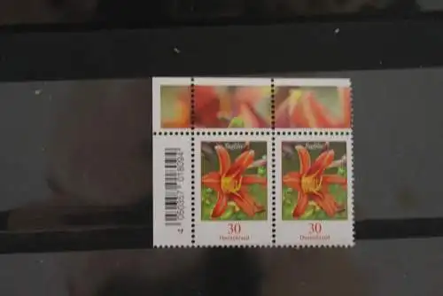 Deutschland; Freimarke: Blumen; Taglilie 30 C., ungebraucht, waagerechtes Paar