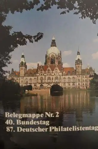 Deutschland 1986; 2. BDPh-Belegmappe; 40. Bundestag; 80 Jahre Luftfahrt in  Hannover