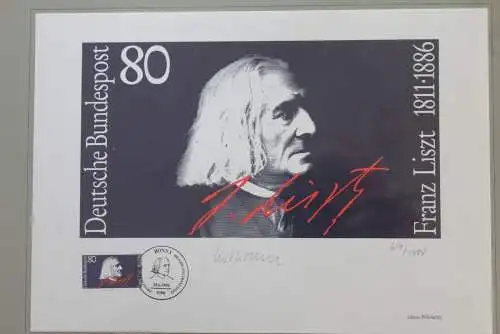 Franz Liszt 1986; Künstleredition mit Handsignatur; Limitierte Auflage; 1986; lesen