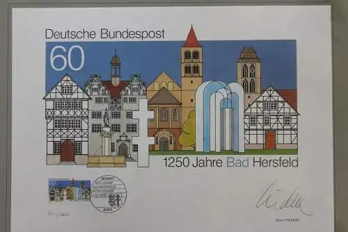 1250 Jahre Bad Hersfeld 1986; Künstleredition mit Handsignatur; Limitierte Auflage; 1986; lesen