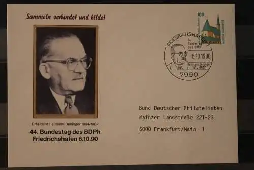 Deutschland 1990; 44. Bundestag des BDPh Friedrichshafen, Sonderstempel