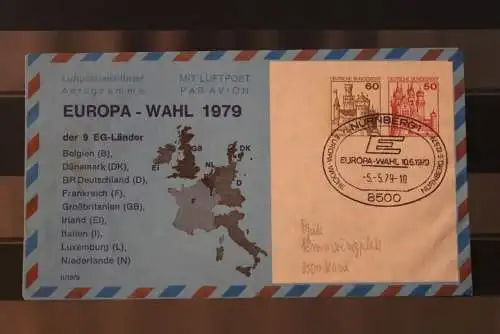 Deutschland 1979; Aerogramm: Europawahl 1979, PF 26; Sonderstempel Europawahl Nürnberg