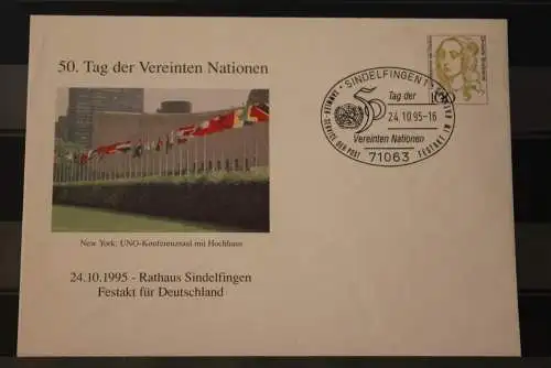 Deutschland 1995, 50. Tag der Vereinten Nationen; Sonderstempel Sindelfingen