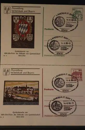 Deutschland 1980, Ausstellung Wittelsbach und Bayern; Sonderstempel Landshut