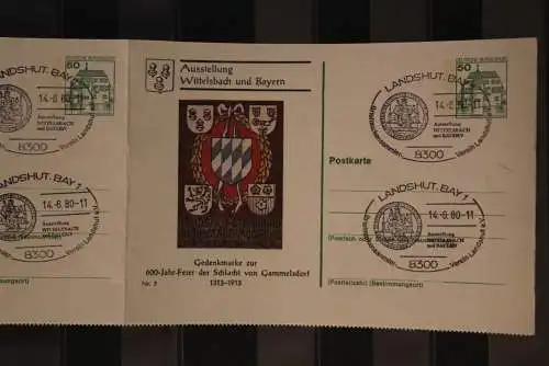 Deutschland 1980, Ausstellung Wittelsbach und Bayern; Sonderstempel Landshut