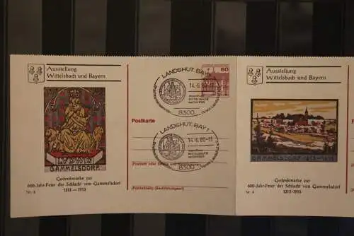 Deutschland 1980, Ausstellung Wittelsbach und Bayern; Sonderstempel Landshut