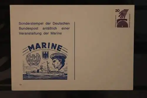 Deutschland, Ganzsache Marine, Wertstempel Unfallverhütung, ungebraucht; 1977