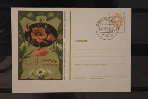 Deutschland 1998,  Jugendstil-Repro Ganzsache, Wertstempel Frauen, gebraucht