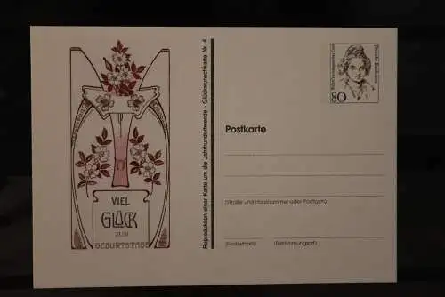 Deutschland 1998,  Jugendstil-Repro Ganzsache, Wertstempel Frauen, ungebraucht