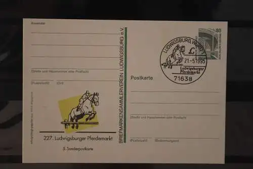 Deutschland 1995,  227. Ludwigsburger Pferdemarkt, Wertstempel Sehenswürdigkeiten; SST