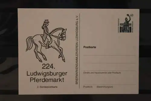 Deutschland 1992;  224. Ludwigsburger Pferdemarkt, Wertstempel Sehenswürdigkeiten