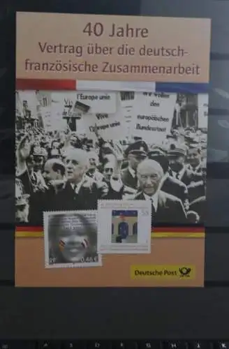 Deutschland 2003, Erinnerungsblatt, Gedenkblatt: Deutsch-Französische Zusammenarbeit