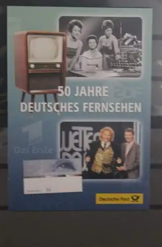 Deutschland 2002, Erinnerungsblatt, Gedenkblatt: 50 Jahre Deutsches Fernsehen