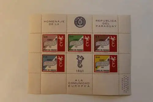 Paraguay 1961; EUROPA , CEPT Symphatieausgabe; MiNr Block 14, MNH