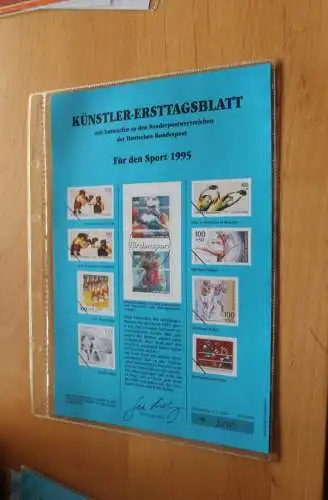 Deutschland, Künstler-Ersttagsblatt 1995: Für den Sport;  MiNr. 1777-80