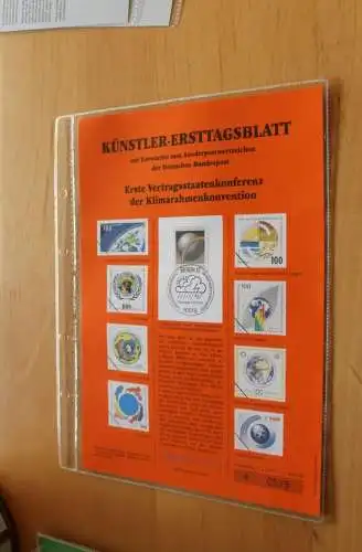 Deutschland, Künstler-Ersttagsblatt 1995: Klimarahmenkonvention;  MiNr. 1785
