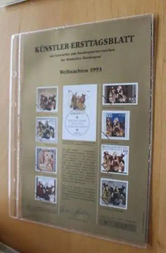 Deutschland, Künstler-Ersttagsblatt 1993: Weihnachten,  MiNr. 1707-8