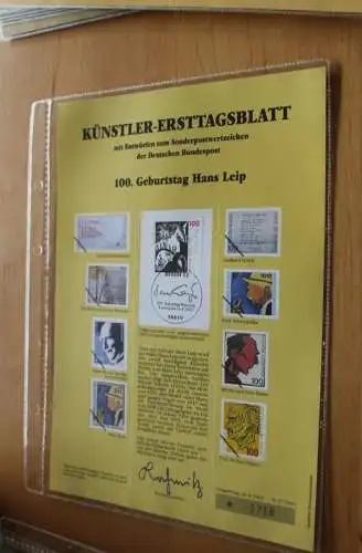Deutschland, Künstler-Ersttagsblatt 1993: Hans Leip,  MiNr. 1694