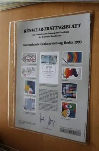 Deutschland, Künstler-Ersttagsblatt 1993: Intern. Funkausstellung IFA Berlin,  MiNr. 1690