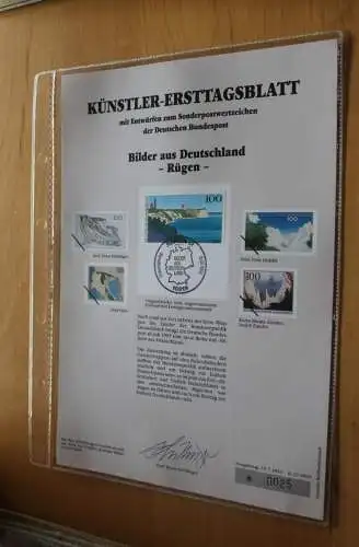 Deutschland, Künstler-Ersttagsblatt 1993: Bilder aus Deutschland,  MiNr. 1684-86