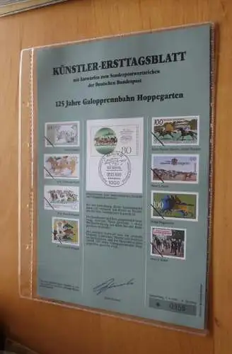 Deutschland, Künstler-Ersttagsblatt 1993: Galopprennbahn Hoppegarten,  MiNr. 1677
